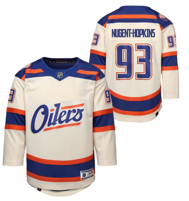 Men Edmonton Oilers #93 Nugent Hopkins white 2025 NHL jersey-0